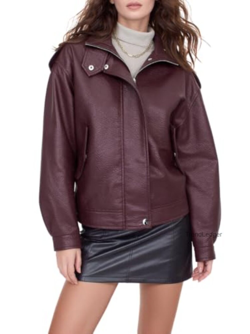 Faux Leather Classic Moto Jacket